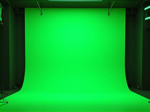 Dettaglio del green screen installato nello studio